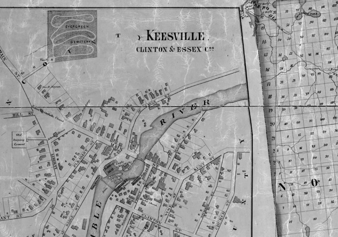 1858 Map of Essex County New York Etsy