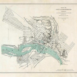 1864 Map of Richmond Virginia