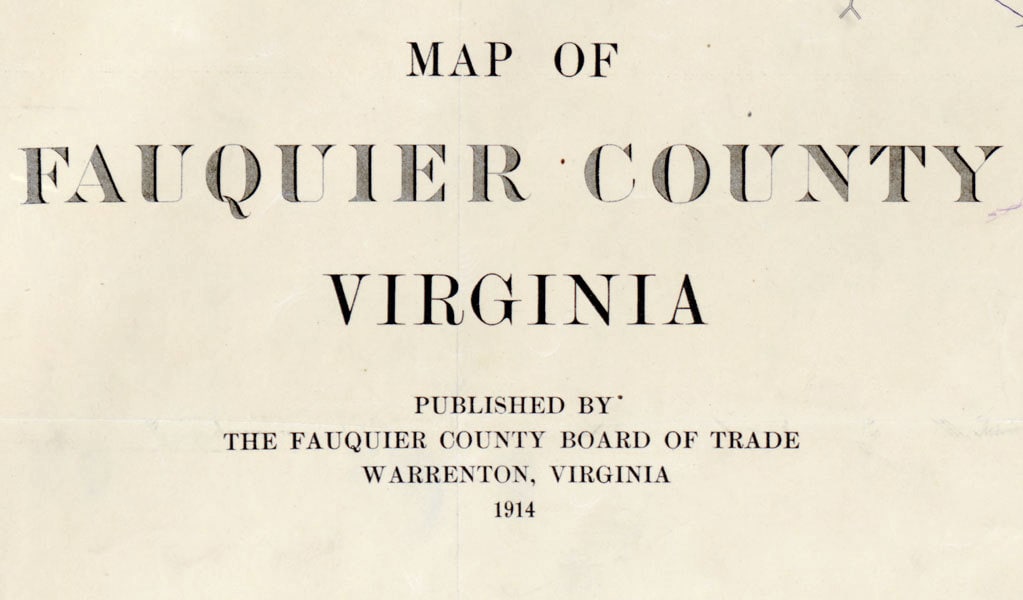 1914 Map of Fauquier County Virginia Etsy