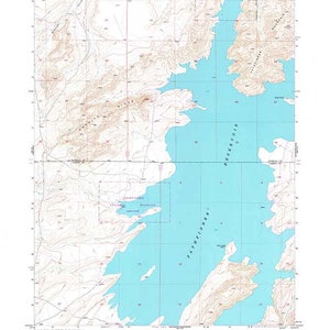 Carte topographique du quadrilatère du Wyoming au nord-ouest du réservoir Pathfinder de 1951
