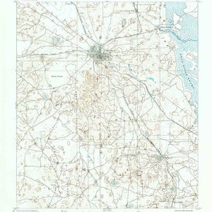 Topokaart uit 1895 van Ocala Quad Marion County Florida - Williston