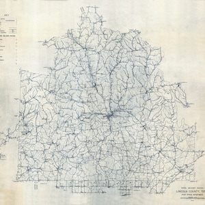 1930-Karte von Lincoln County, Tennessee