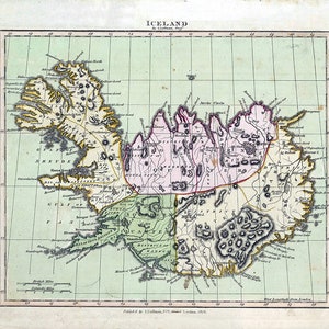 Carte de l'Islande 1813