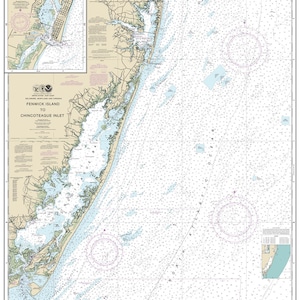 2016 Nautical Map of Fenwick Island to Ocean City Inlet