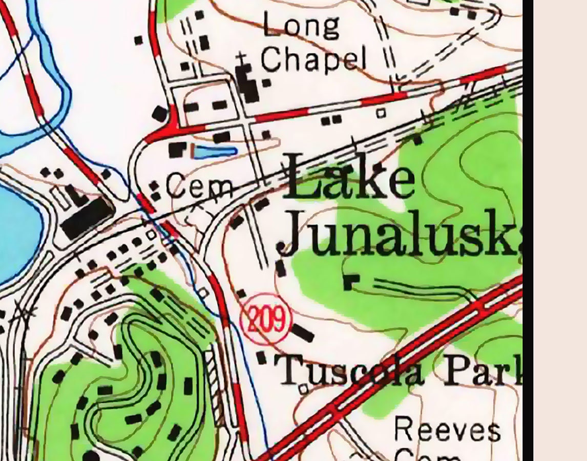 1967 Map of Lake Junaluska North Carolina Etsy Canada