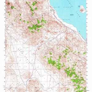 1957 Carte topographique de la pyramide du lac de Sutcliffe, Nevada NV
