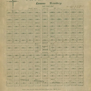 1856 Map of Jacksonville Kansas Territory