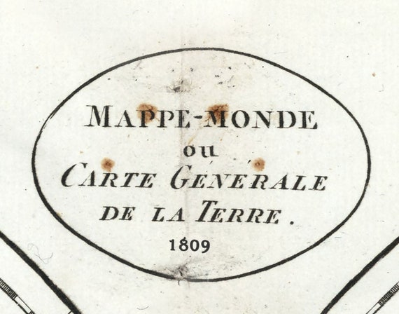 1809 Map of the World - Etsy