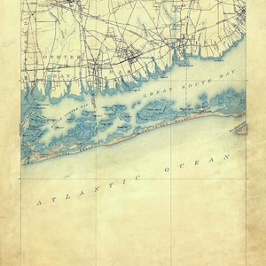 1903 Topo Map of Babylon New York