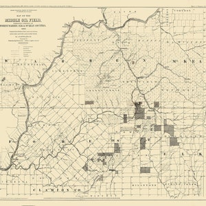 1883-Karte des mittleren Ölfelds Forest Warren Elk und McKean County Pennsylvania