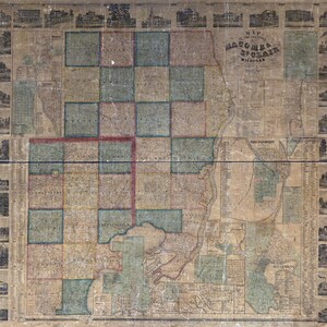 1859 Carte des comtés de Macomb et de Saint Clair, Michigan, Port Huron City