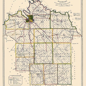 1901-Karte von Montgomery County, Alabama