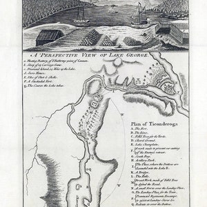18th Century Karte von Lake George
