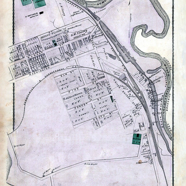 Schuylkill Co Pa Map Etsy