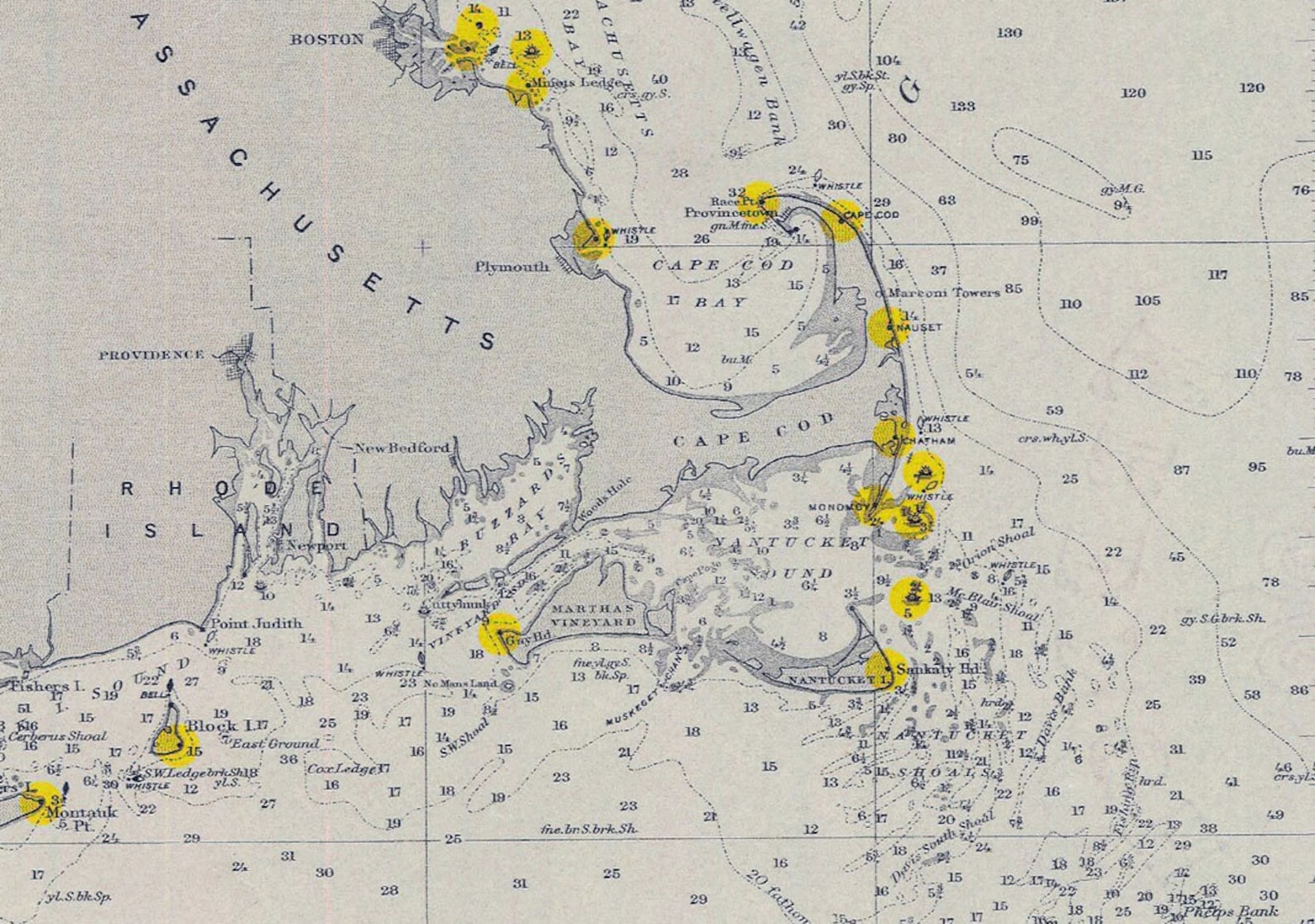 1906 Nautical Map of Cape Sable to Cape Hatteras Etsy