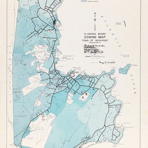 1969 Plan de la ville de Rockport, comté d'Essex, Massachusetts