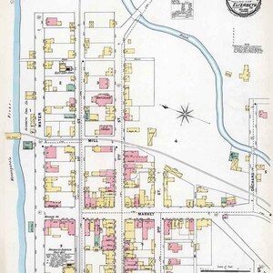 1895 Stadtplan von Elizabeth Allegheny County Pennsylvania