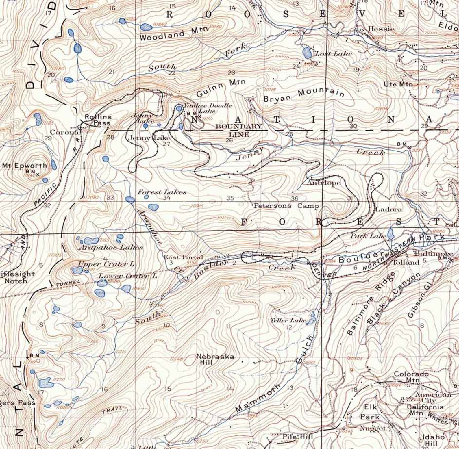 1910 Topo Map of Central City Colorado - Etsy