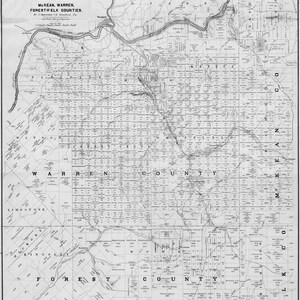 1881 Öl gut Karte von McKean Warren Forest & Elk Counties PA