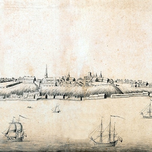 1760 Panorama-Karte von Halifax, Nova Scotia