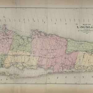 1873 Karte von Long Island, New York