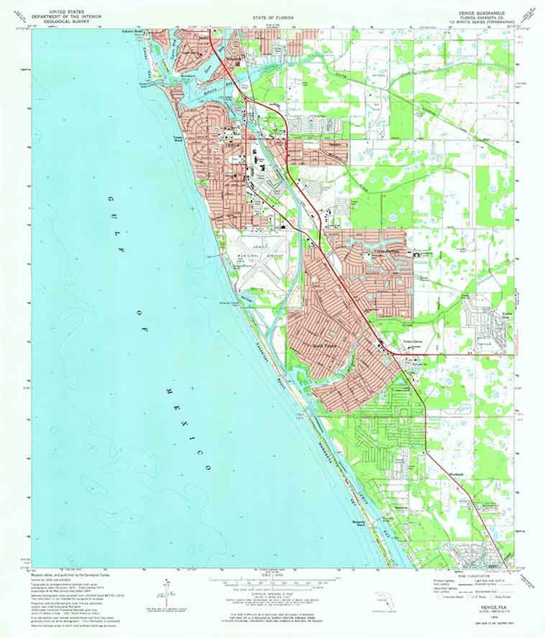 1973 Topo Map of Venice Florida - Il 1080xN.1700843675 29ay
