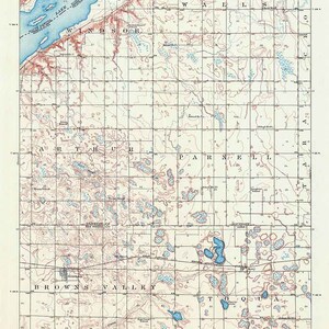 1916 Topo Map of Beardsley Minnesota