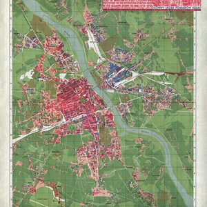 1949 Map of Warsaw Poland
