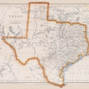 1857 Map of Texas