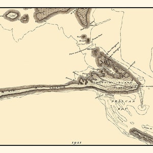 1921 Carte de l'île Dauphin, Alabama
