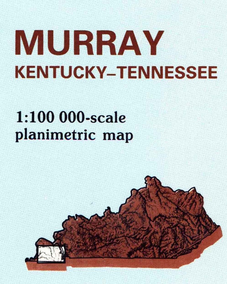 1986 Topo Map of Murray Kentucky Tennessee Mayfield Fulton Etsy