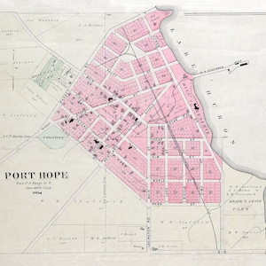1904 Carte du comté de Huron, Michigan de Port Hope