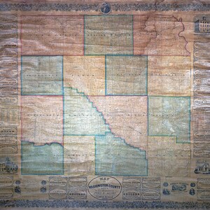 1859-Karte von Washington County, Iowa