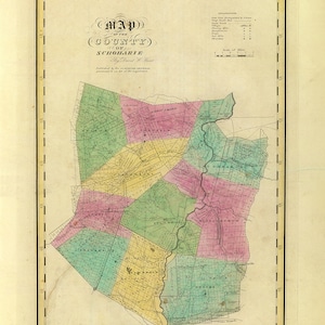 1829 Map of Schoharie County New York