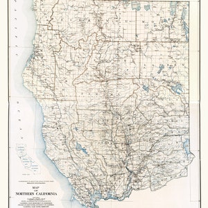 1922 Map of Northern California