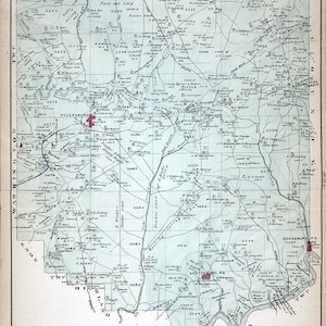 1877 Map of Farmington Township Clarion County Pennsylvania Oil Wells