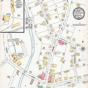 1897 Plan de la ville de Meshoppen, comté du Wyoming, en Pennsylvanie