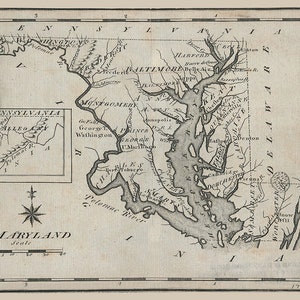 1796- Karte von Maryland