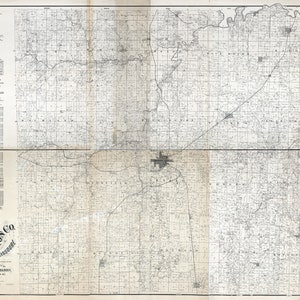 1886 Farm Line Map du comté de Vernon, Missouri, Nevada City