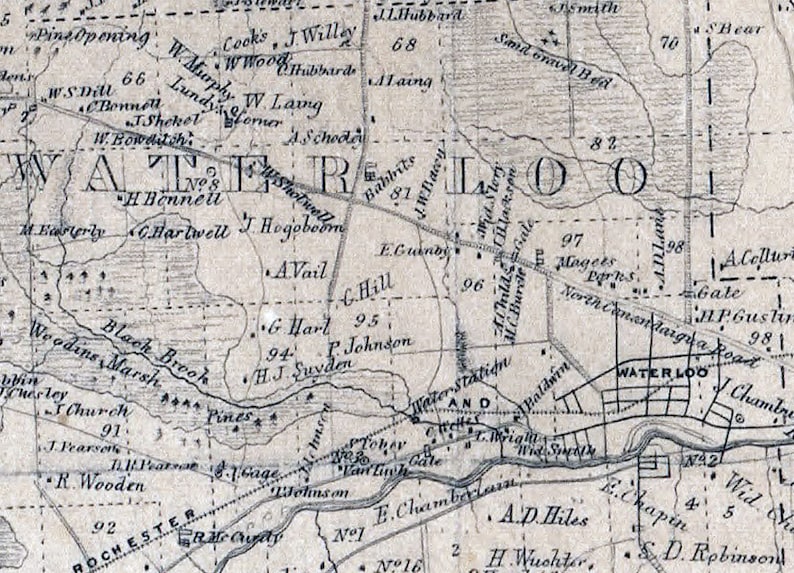 1850 Map of Seneca County New York Etsy