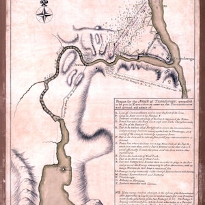 1759 Kaart van Battle of Fort Ticonderoga