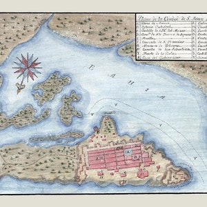 1770 Map of San Juan Puerto Rico