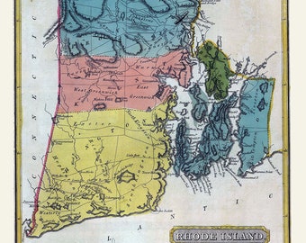 1816 Map of Rhode Island