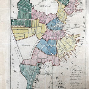 1805 Map of Boston Massachusetts