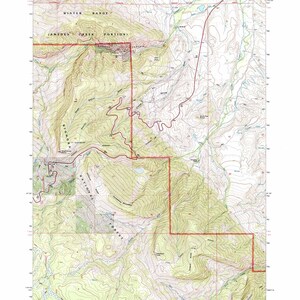 Carte topographique 1993 de Dayton-Sud du Wyoming, WY, forêt Bighorn