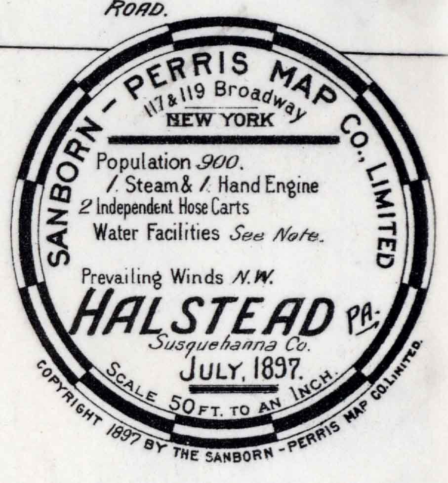 1897 Town Map of Hallstead Susquehanna County Pennsylvania Etsy Australia