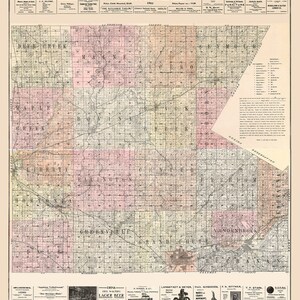 1903 Farm Line Map du comté d'Outagamie, Wisconsin
