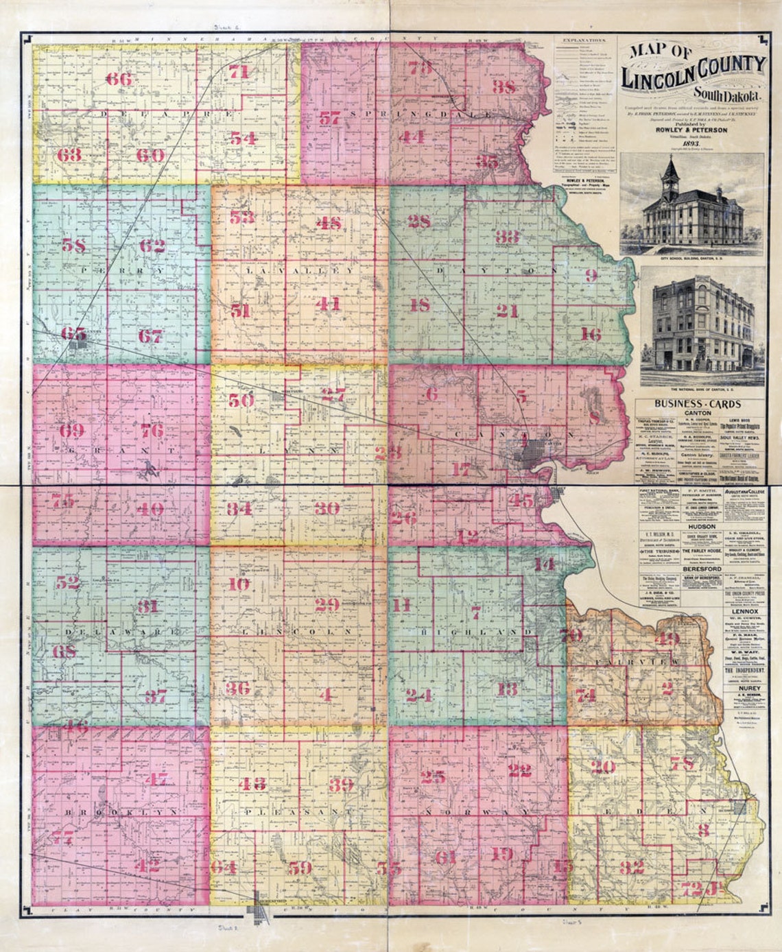 Lincoln County South Dakota Zip Codes Map Shown On Go vrogue.co