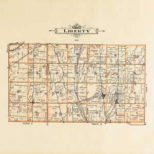 1914 Map of Liberty Township Butler County Ohio