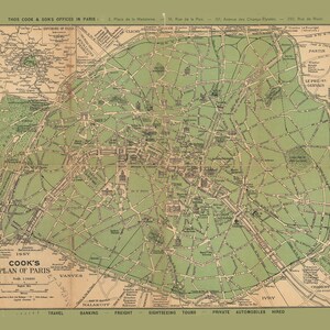 1920 年のパリの地図 (フランス)
